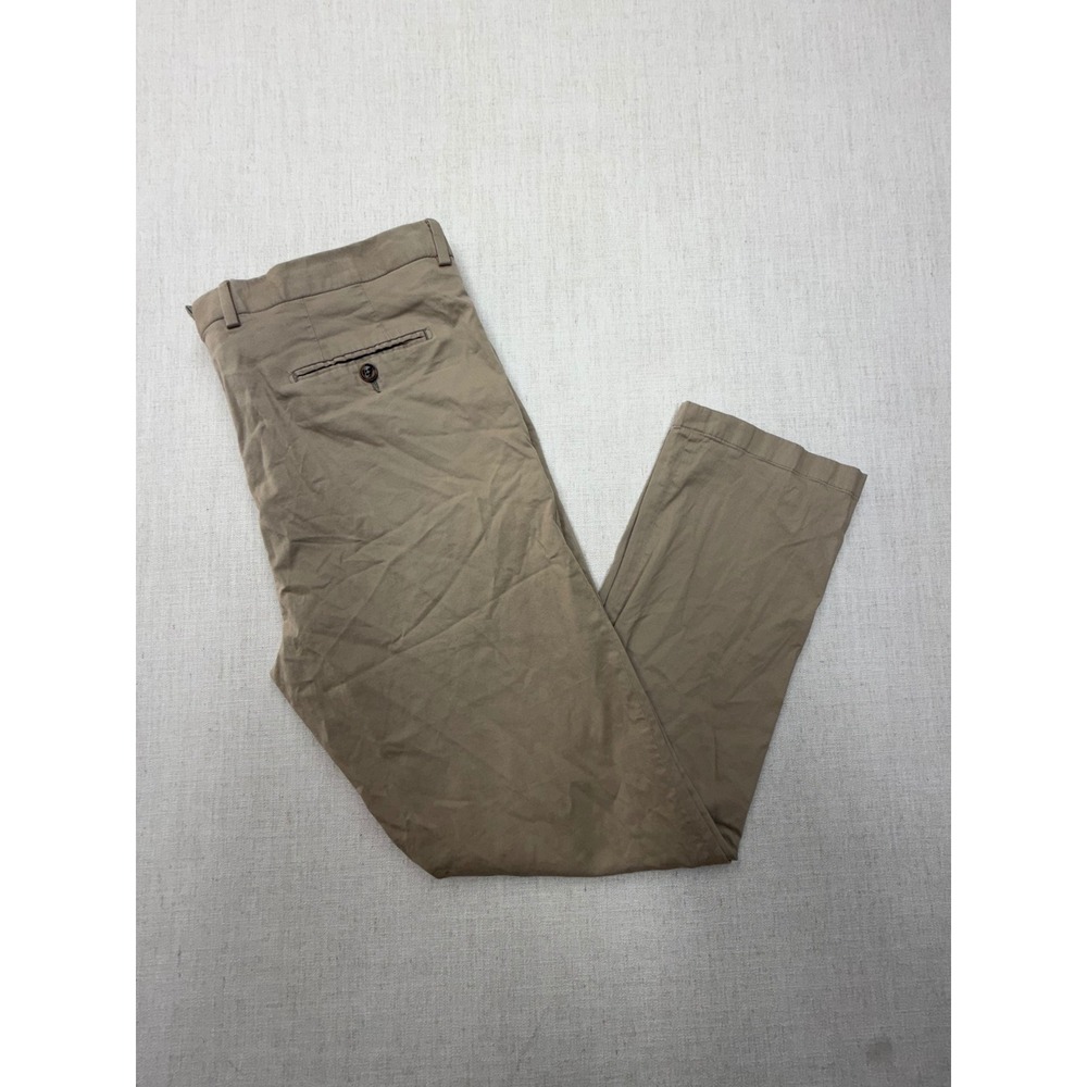 Peter Millar Collection Perfect Poplin Pants Mens 38 Khaki Tan Straight Leg